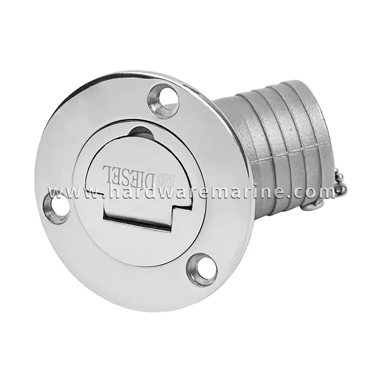 316 Stainless Steel Marine 45 Degree Deck Fuel Filler